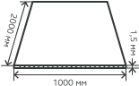 Лист нержавеющий  1,5х1000х2000 мм.  AISI 304 (08Х18Н10) холоднокатаный,  рифленый,  чечевица, давленный